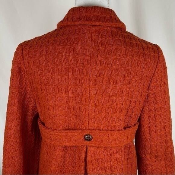 Dialogue Brick Orange Woven Wool Blend  Academia OfficeCore Coat NWOT Size XS - Picture 6 of 11